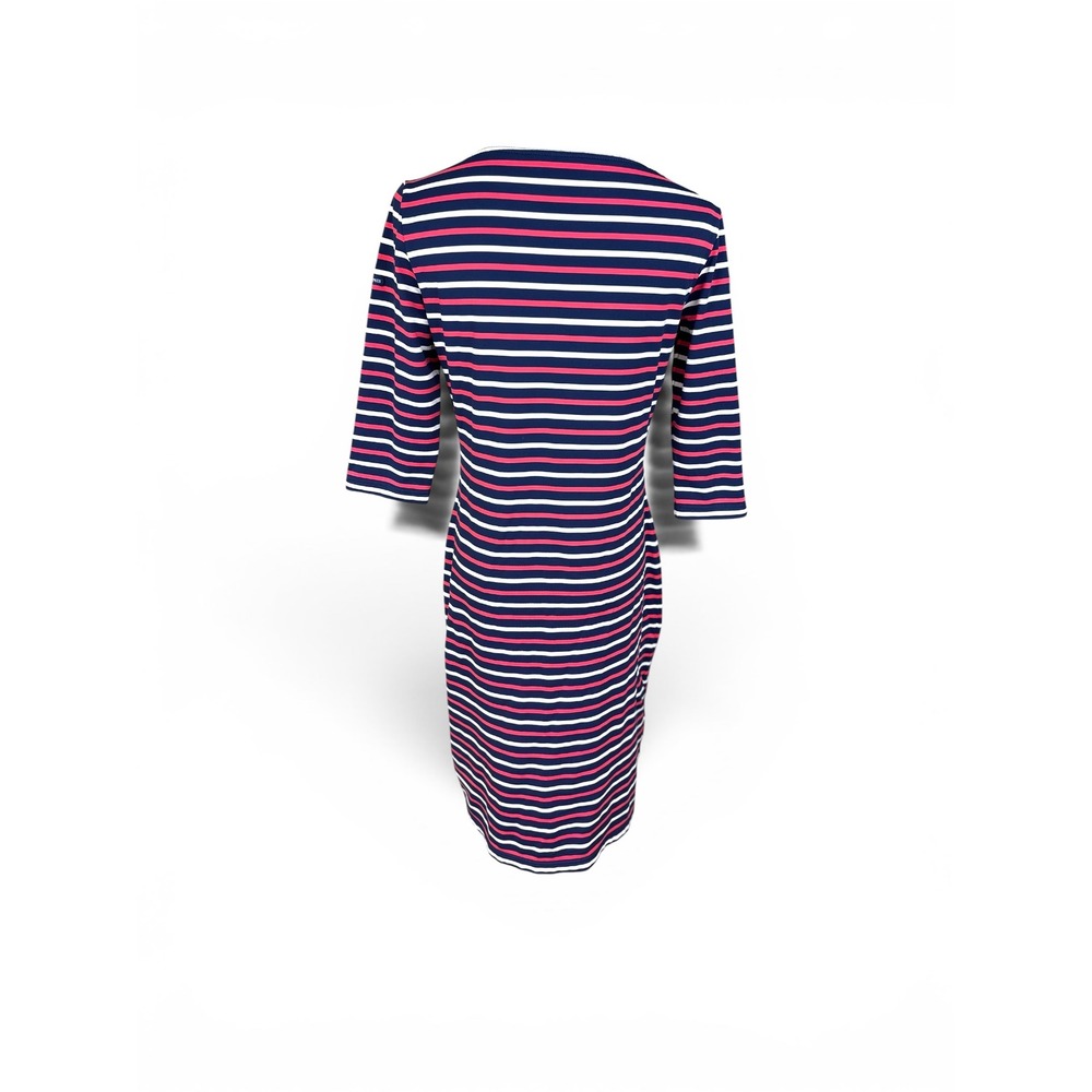 Saint James Propriano Anti UV Nautical stripe Sheath Dress Size8 Navy Pink White - Picture 4 of 11